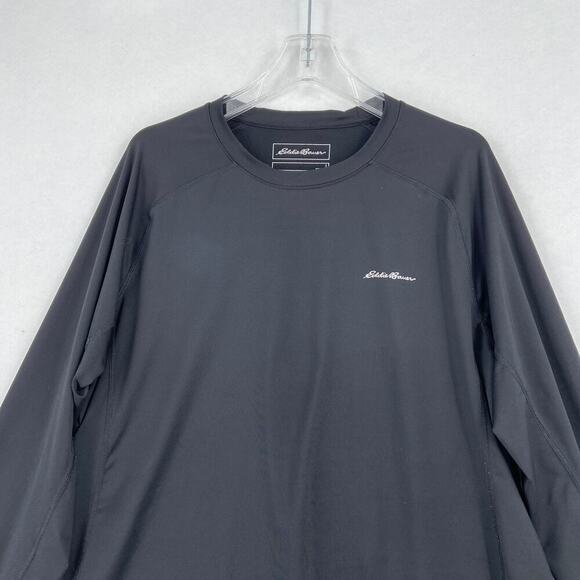 Eddie Bauer Long Sleeve Top Mens Size L Black FreeShade UPF Stretch Long Sleeve - Picture 2 of 9